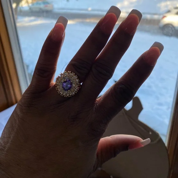 PURPLE DOME RING - Picture 2 of 2